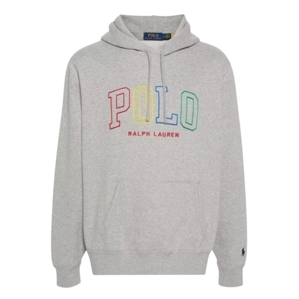 Polo Ralph Lauren Mens Size XXL Gray Fleece Hoodie Embroidered Logo‎ NWT